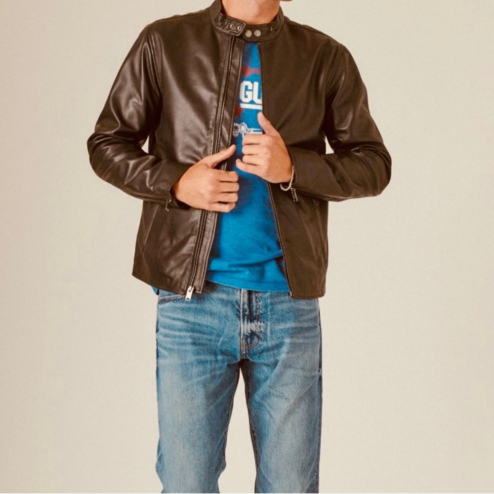 Lucky Brand Leather Bonneville Racer Jacket in XL - Picture 12 of 13